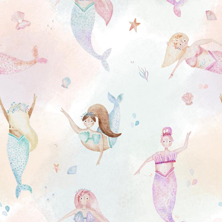 Actual product image Würfel & Mütze Own production organic jersey "Mermaid"