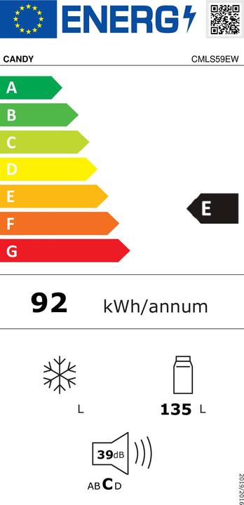 Etichetta energetica Candy CMLS59EW Frigorifero da incasso