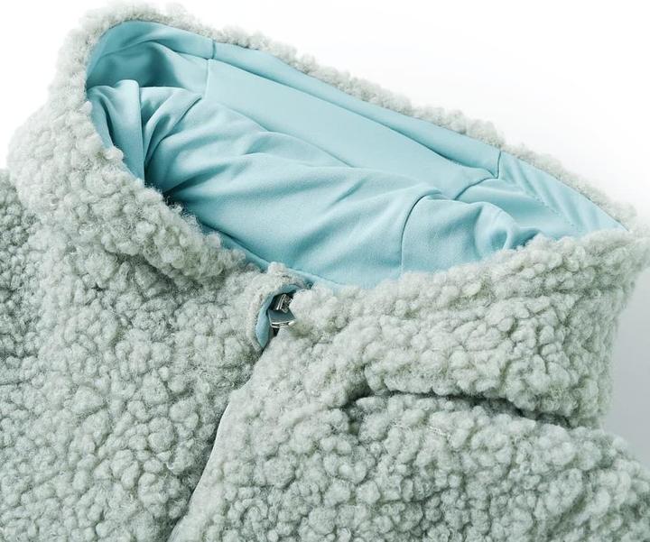 Produktbild VidaXL Kinder-Kapuzenjacke Teddy-Kunstpelz Minzgrün 92,Material (92)