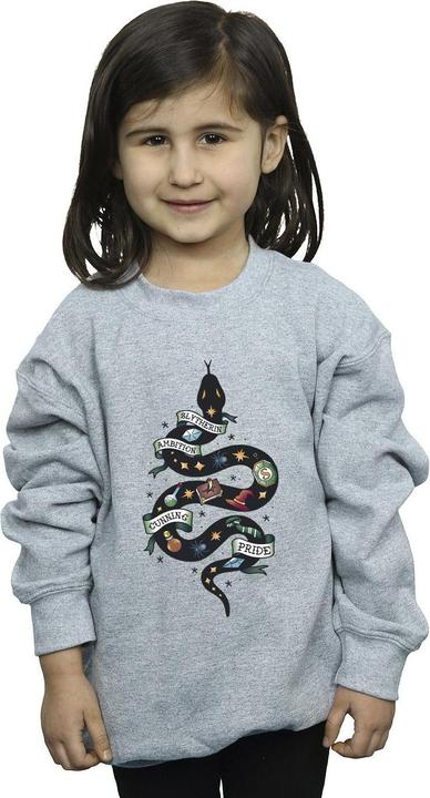 Actual product image Girls Slytherin Sketch Sweatshirt (140, 146)