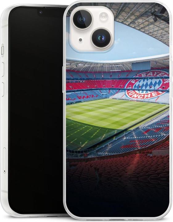 Produktbild DeinDesign Slim Case für Apple iPhone 14 Silikon Hülle Ultra Dünn Handyhülle FC Bayern München FCB Stadion (Apple iPhone 14)