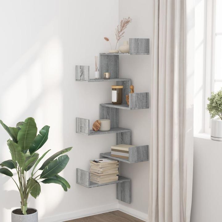 Immagine prodotto VidaXL Scaffale a muro ad angolo (45 x 45 x 147 cm)