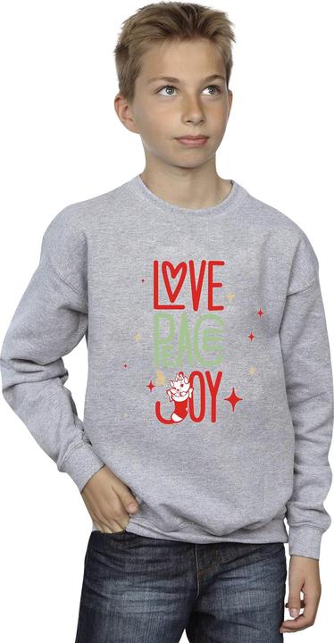 Actual product image Disney Boys The Aristocats Marie Love Peace Joy Sweatshirt (152, 158)