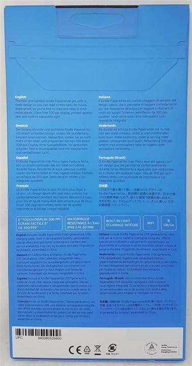 Produktbild Amazon Kindle Paperwhite with Special Offers (2018) (6", 8 GB, Blau)