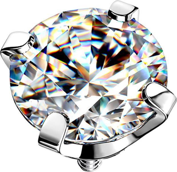 Immagine prodotto Star Piercing Set di cristalli d'argento Dermal Anchor (senza ottone, Acciaio chirurgico 316L)