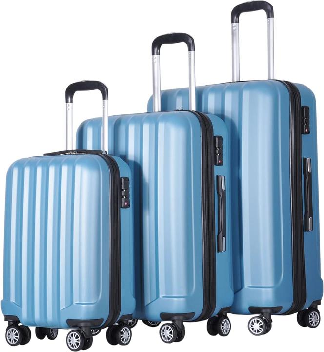 Image du produit Beibye Ensemble de valises de voyage, Ice Blue (115 l, M (50 - 90l), L (90 - 115l), XL (à partir de 115l))