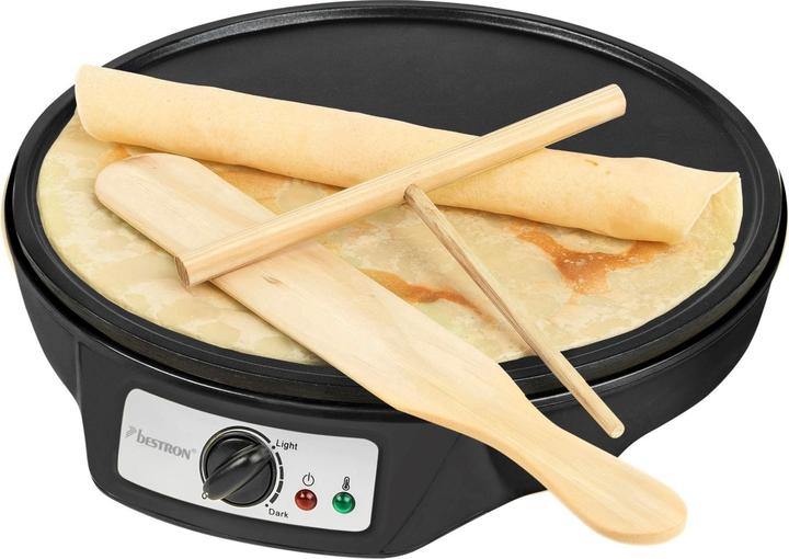 Actual product image Bestron Crêpes maker in retro design, for crepes with Ø 30 cm, incl. batter spreader & crêpes turner, m
