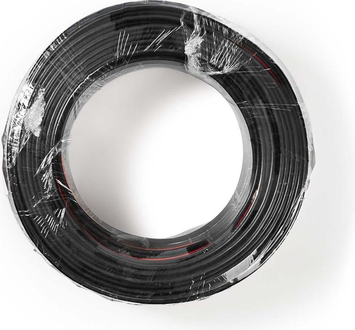 Nedis Câble de haut-parleur 2X 1.50 mm² CCA 100.0 m rond PVC Red / Noir Enveloppé (100 m, 1.50 mm²² mm)