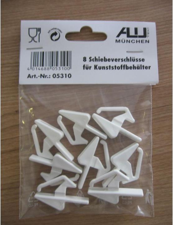Actual product image Alutec Sliding closures for plastic