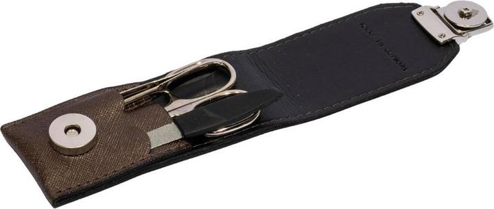 Herba Manikür Set 3-teilig vernickelt im Stecketui, braun