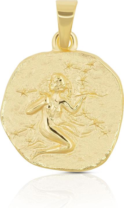Muau Pendant star sign virgin yellow gold 750, 15x27mm (Gold und Silber)