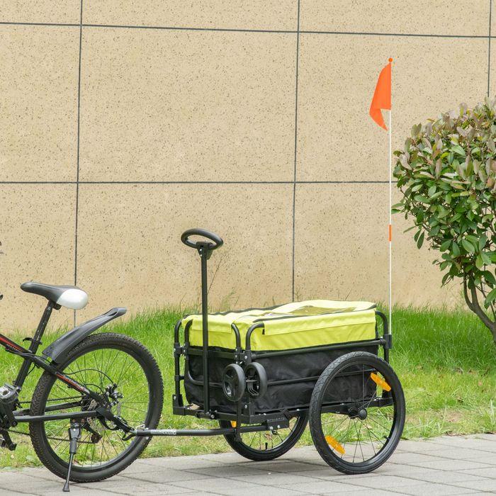 Actual product image Swisshandel24 Goods trailer handcart 130x64x103cm steel black+yellow