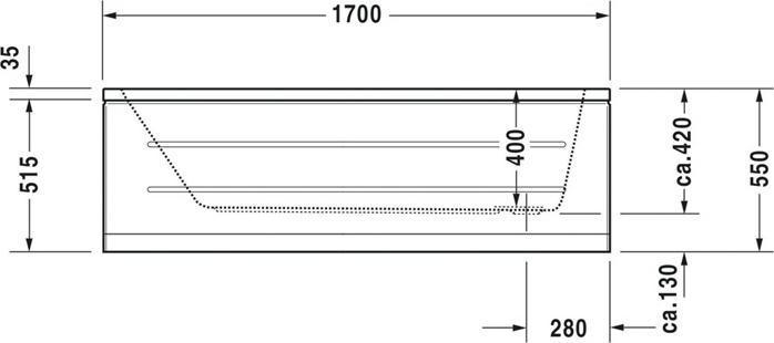 Produktbild Duravit Rechteckbadewanne Krperformbadewanne D-Code 75 x 170 cm wei glatt 700097000000000 (120 l, 170 cm, 75 cm)