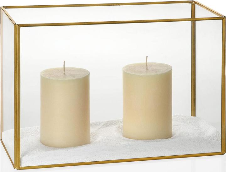 Actual product image Andrea Large terrarium made of glass & gold brass