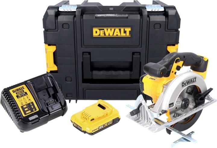 Produktbild DeWalt DCS 391 D1 Akku Hand Handkreissäge 18 V 165 mm + 1x Akku 2,0 Ah + Ladegerät + TSTAK