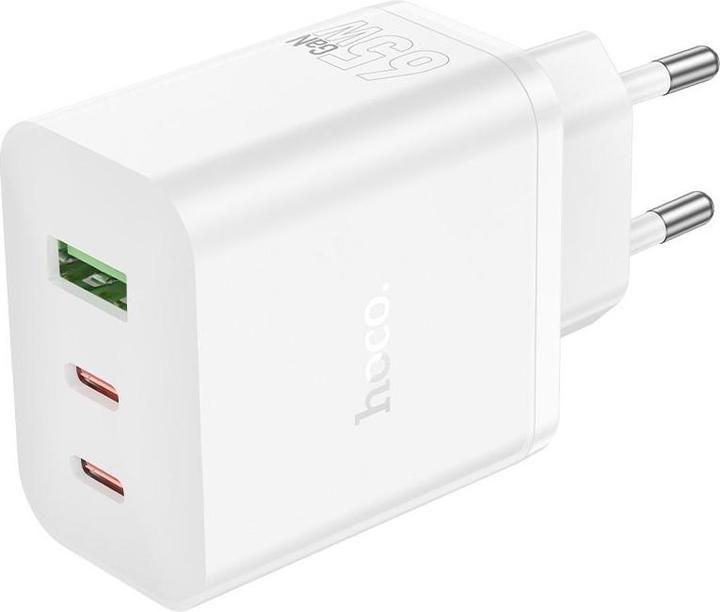 Actual product image Hoco Adapter N51 Scenery PD65W(2C1A) charger(EU) White (65 W)