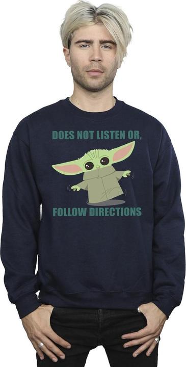 Immagine prodotto Star Wars The Mandalorian Grogu Does Not Listen Felpa Uomo (L)