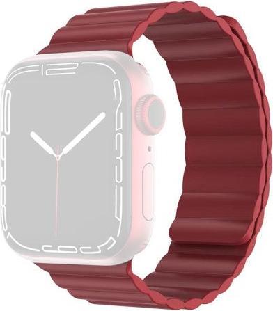 Actual product image Cover-Discount Apple Watch 42 / 44mm - leather strap with magnetic loop black (44 mm, 42 mm, Silicone, Faux leather)