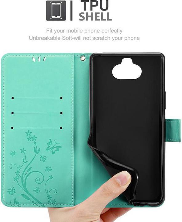 Image du produit Cadorabo Couverture du livre de fleurs (Sony Xperia 8)