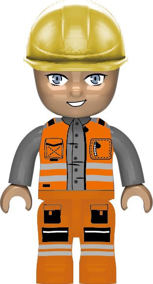 Actual product image Kiddicraft KIDDIZ figure pack construction crew