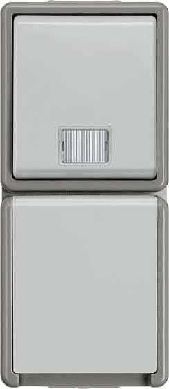 Siemens Pushbutton, 10A 250V Schuko Outlet