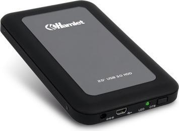 Image du produit Hamlet Boîtier externe USB 3.0 Mirror Disk pour disques durs SATA 2,5" noir (2.5")