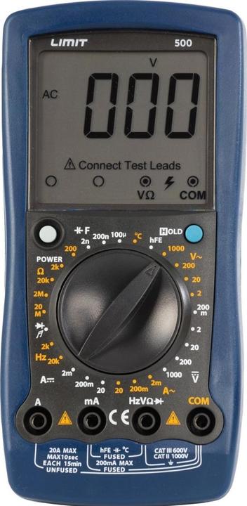 Actual product image Limit Universal Digital Meter 500 (CAT II 1000V, CAT III 600V)