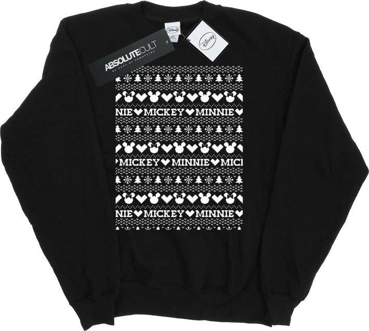 Actual product image Disney Mens Mickey And Minnie Christmas Fair Isle Sweatshirt (M)