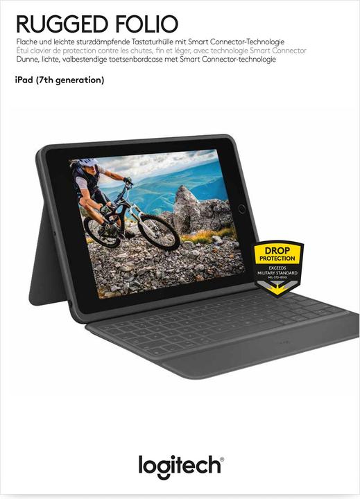 Actual product image Logitech Rugged Folio (FR, iPad 2020 (8. Gen), iPad 2021 (9th Gen), iPad 2019 (7th gene))