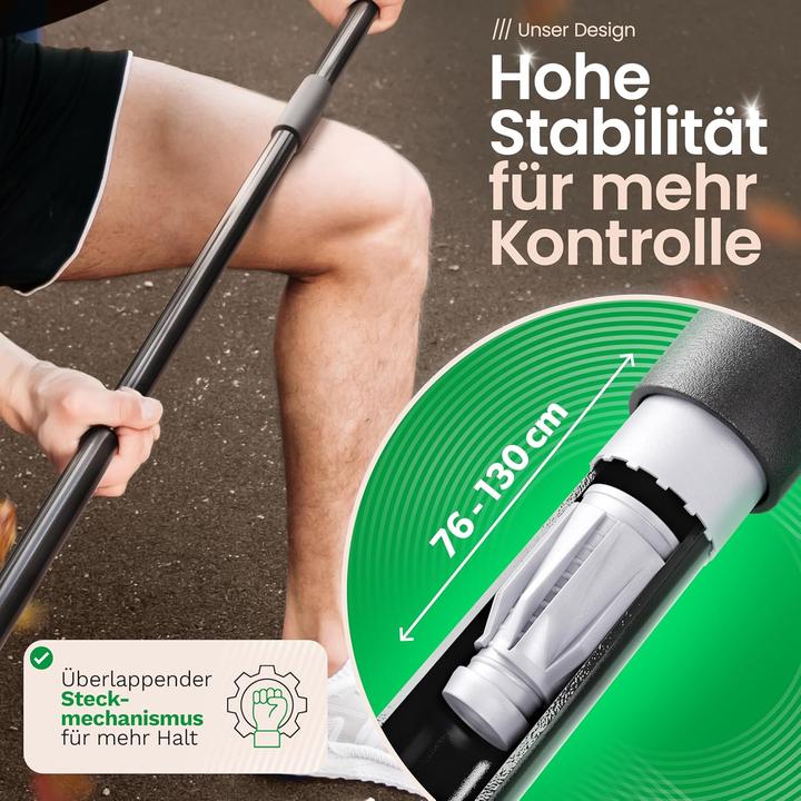Immagine prodotto Novaliv Kokosbesen 40 cm mit Teleskopstiel Kokosborsten inkl. Kehrgarnitur verzinkt mit Gummilippe b (1 pz.)