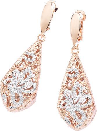 Ottaviani Bronze earrings with silver glitter