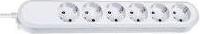 Actual product image Bachmann Power strip Smart 6-way white 5m 5.0 m supply cable, screwed (reusable screws) reconnect (6 x, CEE 7/3, 5 m)