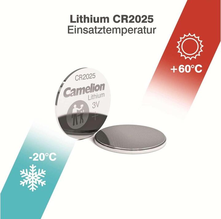 Actual product image Camelion CR2025-BP5 - Disposable battery - CR2025 - Lithium - 3 V - 5 piece(s) - 150 mAh (5 pcs., CR2025, 150 mAh)