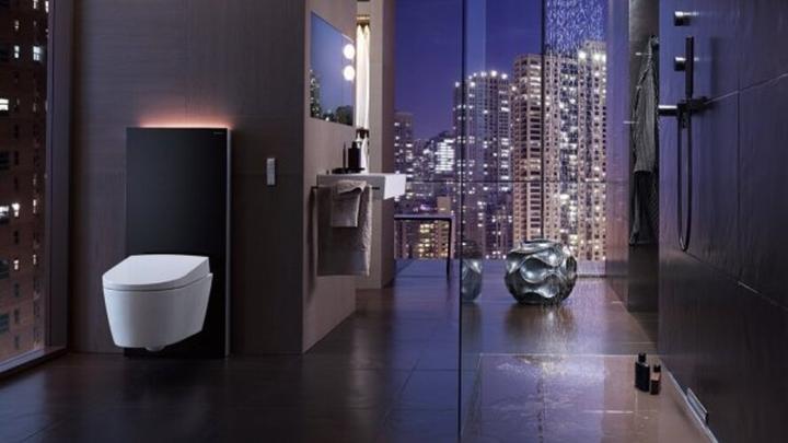 Actual product image Geberit Monolith PLUS sanitary module for stand-alone toilet, 101cm, water connection on side, with