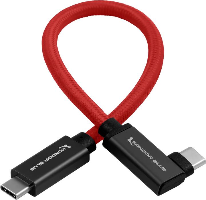Actual product image Kondor Blue USB C to USB C Cable for SSD Recording & Charging - 8K Data and Power Delivery (Right An (USB 3.1)