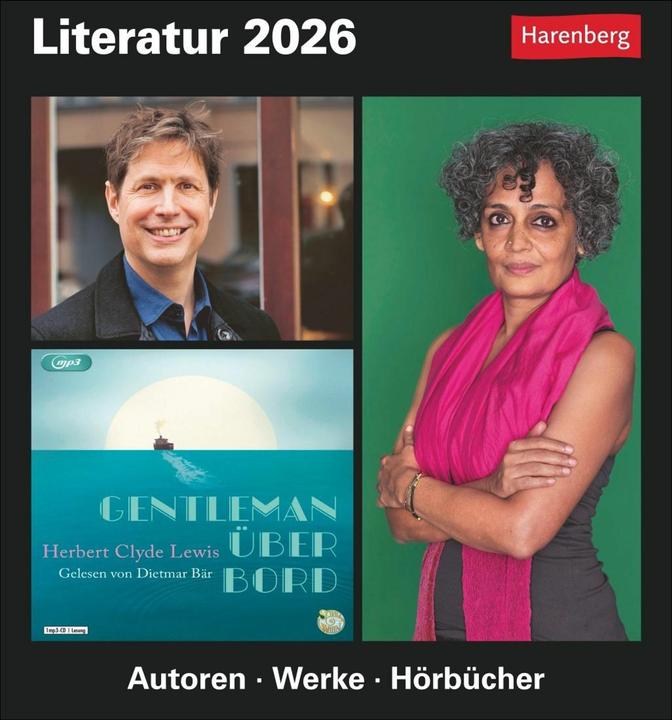 Produktbild Harenberg Literatur Tagesabreisskalender 2026 - Kulturkalender - Autoren, Werke, Hörbücher (Deutsch)