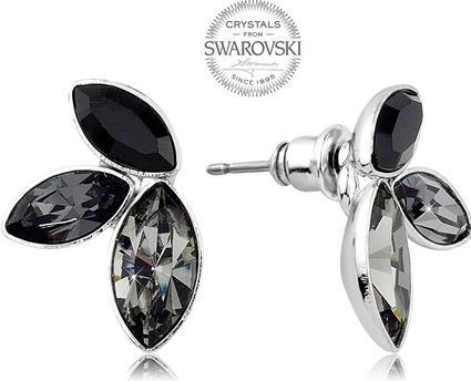 Produktbild Levien Earrings with three dark Navette crystals (L)