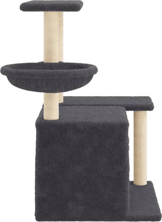 Produktbild VidaXL Kratzbaum mit Sisal-Kratzsäulen Dunkelgrau 83 cm,Farbe (83 cm, Dunkelgrau)