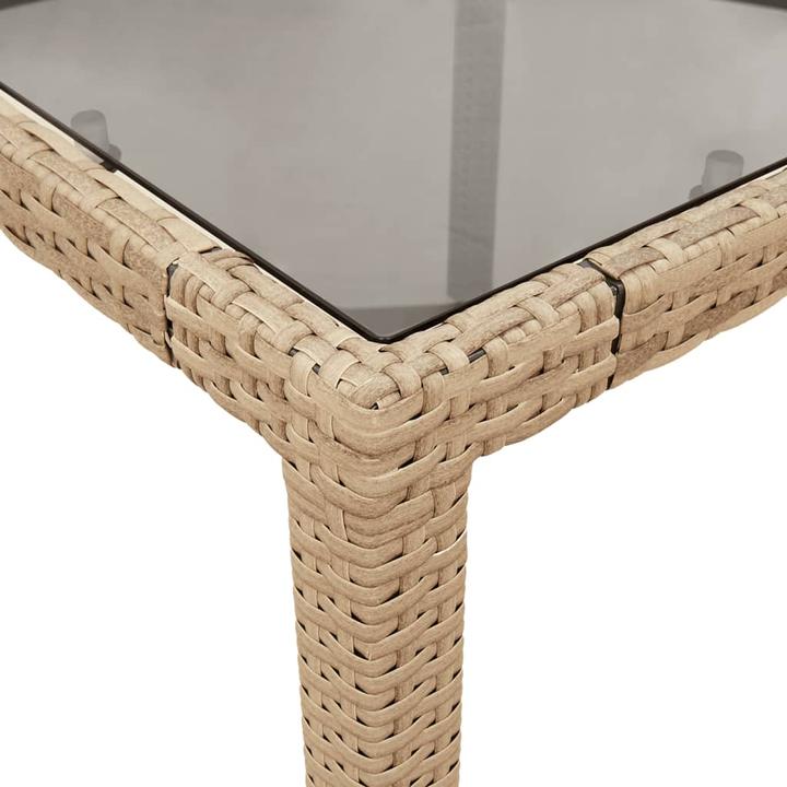 Produktbild VidaXL Gartentisch mit Glasplatte (90 cm)