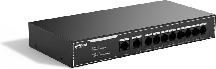 Actual product image Dahua Switch It Dh-Sg1010lp 10-Port Economical Gigabit Switch With 8-Port Poe (10 Ports)