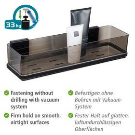 Actual product image Wenko Vacuum-Loc® Maxiablage Mod. Quadro Schwarz Befestigen ohne Bohren