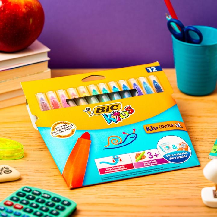 Actual product image Bic Kids Fibre crayons (Multicoloured, 12 x)