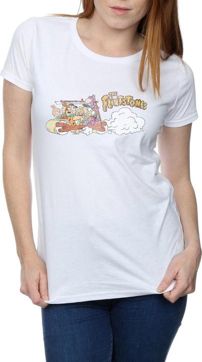 Immagine prodotto The Flintstones Family Car Distressed Maglietta Donna (XXL)