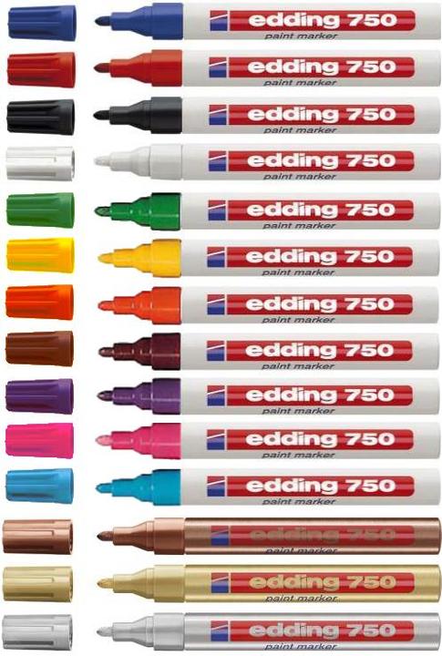 Produktbild Edding Lackmarker 750 Strichstärke: 2-4 mm Schreibfarbe: braun (Braun, 4 mm, 1 x)