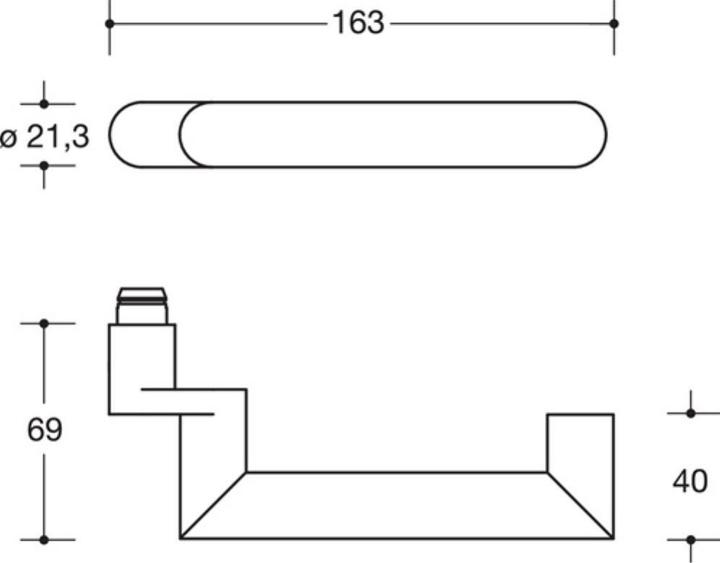 Actual product image Hewi Rosette set 162XAH01.640 Stainless steel XA BB DIN left / right (Door set)