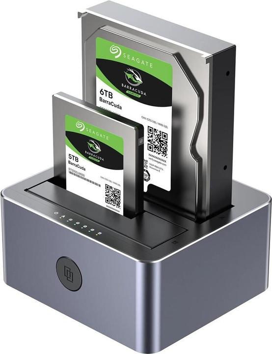 Produktbild Unitek Y-3026GY01-EU Disk Clone Station 2 x SATA 2 5 /3 5 USB 5Gbps (USB-B, 2 Ports)