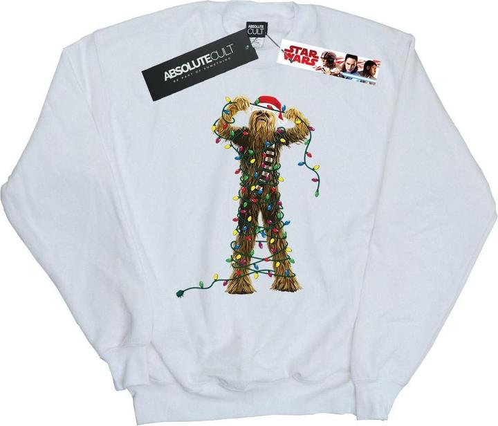 Actual product image Star Wars Mens Chewbacca Christmas Lights Sweatshirt (XXL)