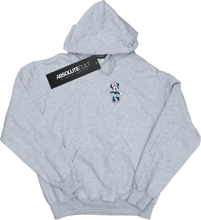 Actual product image Disney Womens/Ladies Minnie Mouse Dancing Chest Hoodie (XXL)
