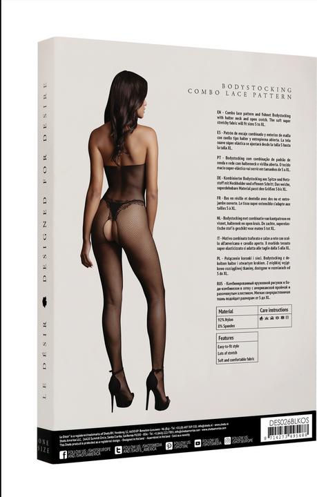 Image du produit Le Désir Body en résille et dentelle (Taille unique)