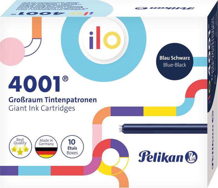 Produktbild Pelikan Tintenpatrone Ilo Blau/Schwarz (Tintenfass, Schwarz, Blau)